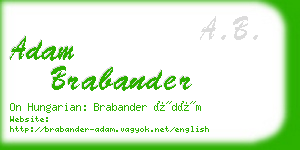 adam brabander business card